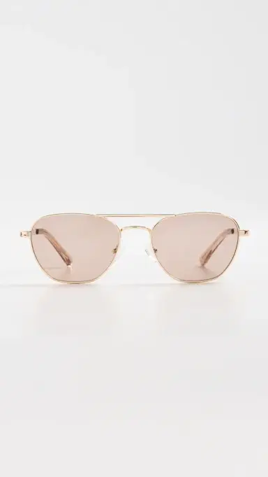 Luv Lou The Chloe Sunglasses Light Gold One Size | Thumbnail 2