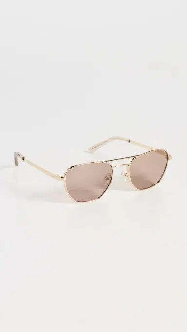 Luv Lou The Chloe Sunglasses Light Gold One Size | Thumbnail 4
