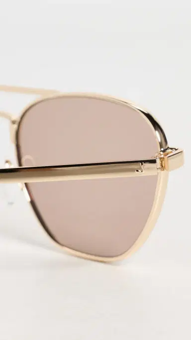 Luv Lou The Chloe Sunglasses Light Gold One Size | Thumbnail 5