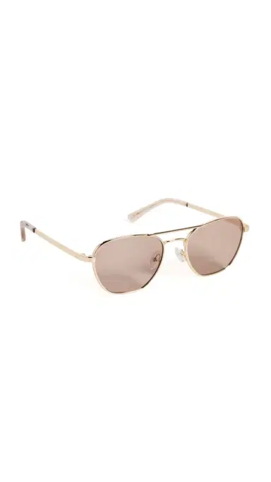 Luv Lou The Chloe Sunglasses Light Gold One Size | Thumbnail 6