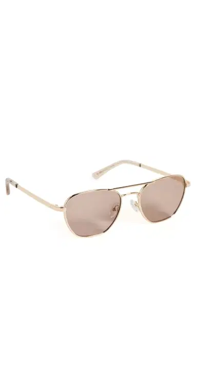 Luv Lou The Chloe Sunglasses Light Gold One Size | Thumbnail 1