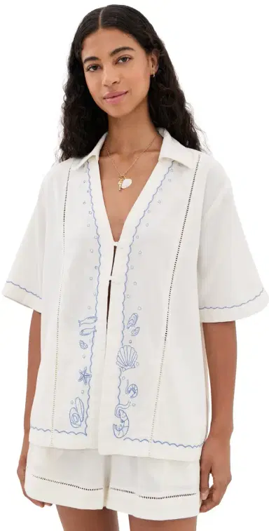 LSpace La Mer Shirt Cream | Thumbnail 1