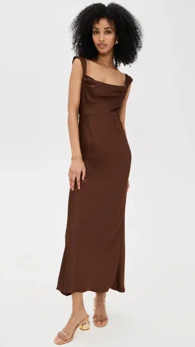 Runaway The Label argot Maxi Dress Chocolate | Thumbnail 2