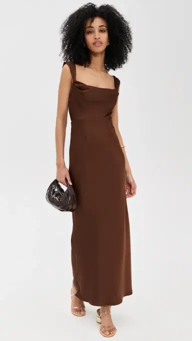 Runaway The Label argot Maxi Dress Chocolate | Thumbnail 5