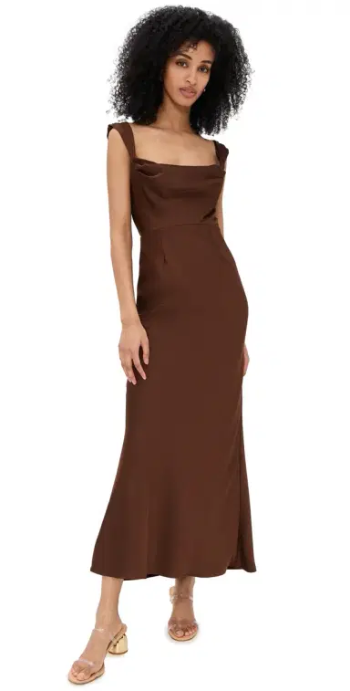 Runaway The Label argot Maxi Dress Chocolate | Thumbnail 1