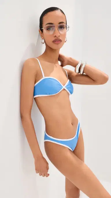 LE BOP Colorblock Bikini Bottoms Marina/White M | Thumbnail 5