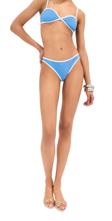 LE BOP Colorblock Bikini Bottoms Marina/White M | Thumbnail 1