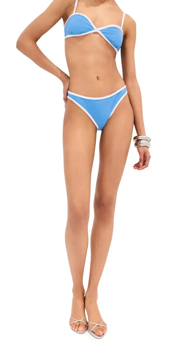 Colorblock Bikini Bottoms arina/White
