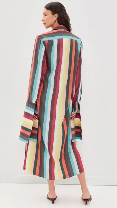 Marrakshi Life The XL French Cuff Shirt Dress Stripe 12 | Thumbnail 3