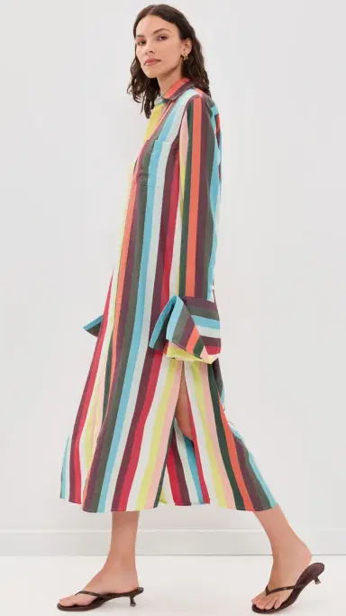 Marrakshi Life The XL French Cuff Shirt Dress Stripe 12 | Thumbnail 4