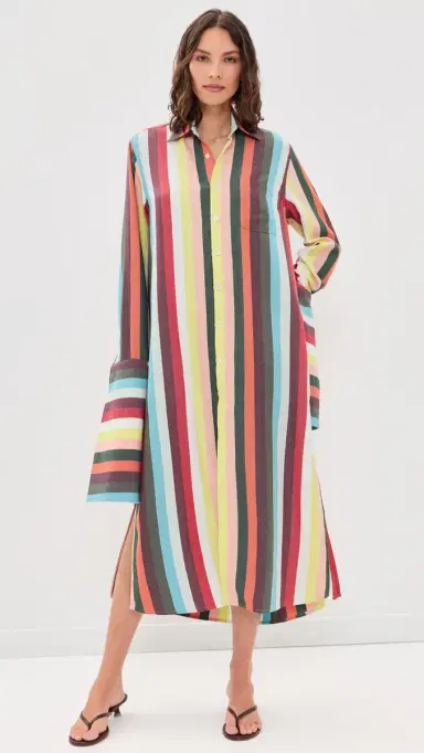 Marrakshi Life The XL French Cuff Shirt Dress Stripe 12 | Thumbnail 5