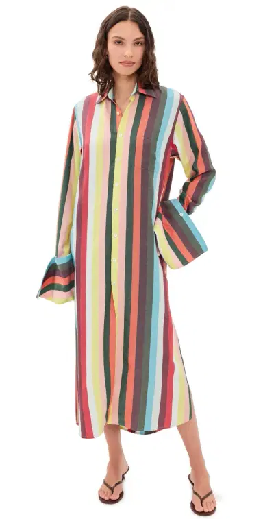 Marrakshi Life The XL French Cuff Shirt Dress Stripe 12 | Thumbnail 1