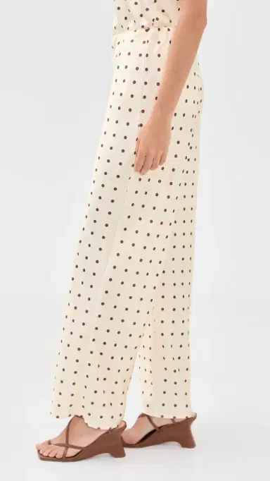 MADISON THE LABEL Giovanna Pants Lemon w/ Choc Spot L | Thumbnail 4