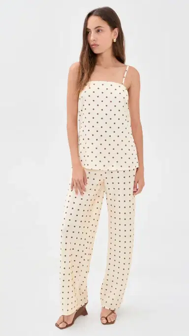 MADISON THE LABEL Giovanna Pants Lemon w/ Choc Spot L | Thumbnail 5