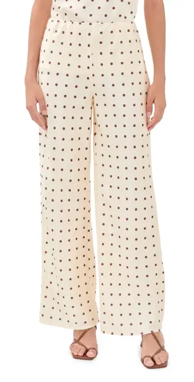 MADISON THE LABEL Giovanna Pants Lemon w/ Choc Spot L | Thumbnail 1