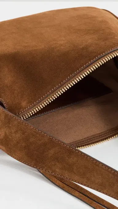 Tory Burch Romy Suede Shoulder Bag Caramel One Size | Thumbnail 6 Tory Burch Romy Suede Shoulder Bag Caramel One Size | Thumbnail 6