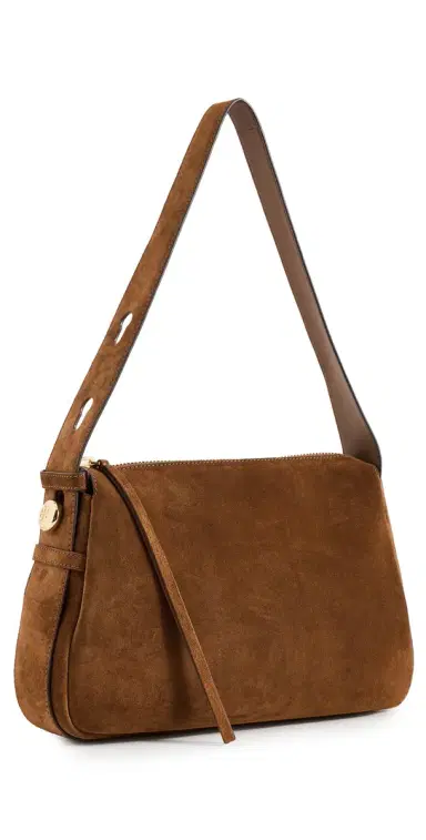 Tory Burch Romy Suede Shoulder Bag Caramel One Size | Thumbnail 1 Tory Burch Romy Suede Shoulder Bag Caramel One Size | Thumbnail 1