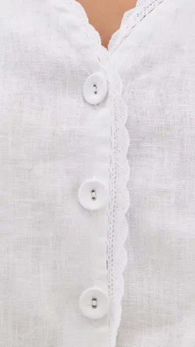 Little Lies Hannah inen Blouse White | Thumbnail 6