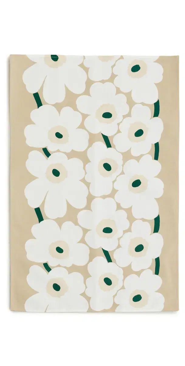 Marimekko Unikko Kitchen Towel Sand/White/Hay/Emerald One Size