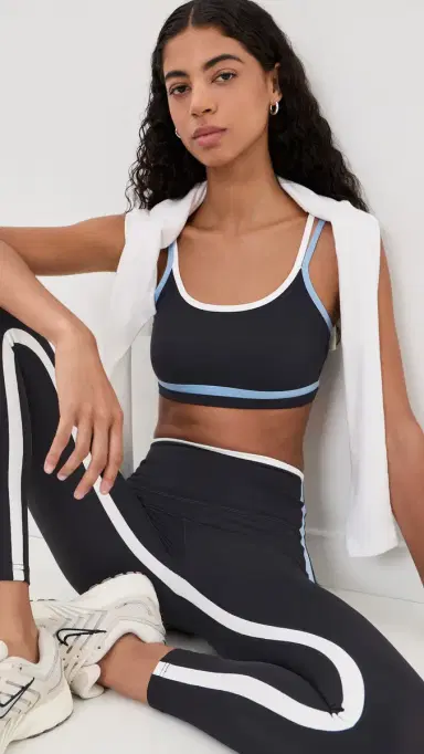Splits59 Eva Rigor Double Strap Bra Black/Skylight | Thumbnail 2 Splits59 Eva Rigor Double Strap Bra Black/Skylight | Thumbnail 2
