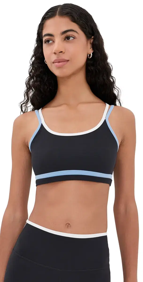 Splits59 Eva Rigor Double Strap Bra Black/Skylight