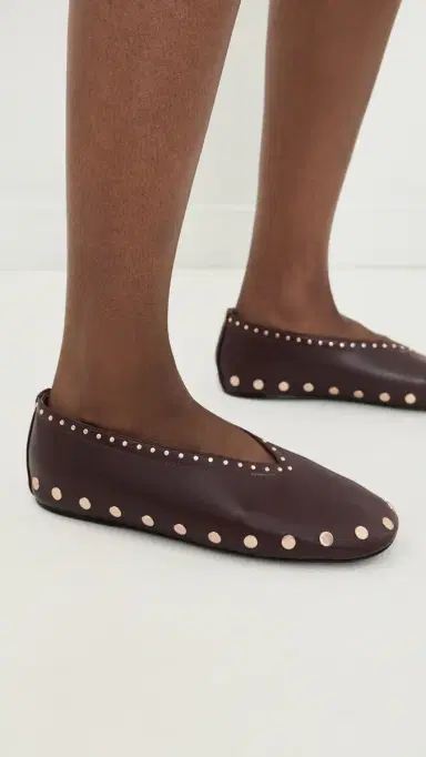 Ganni Jenny Ballerina Nappa Flats | Thumbnail 3