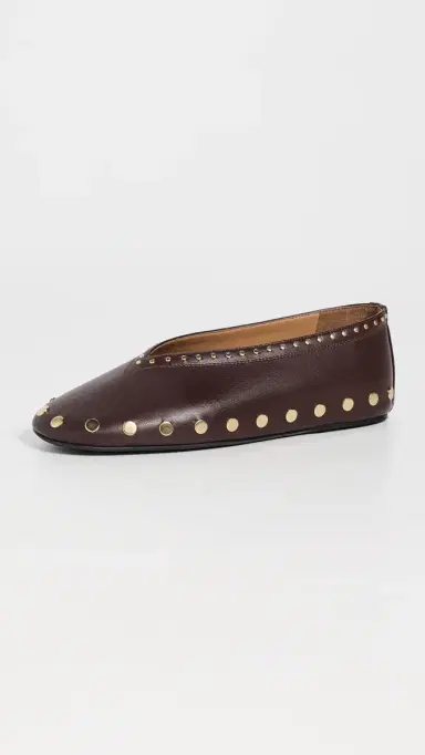 Ganni Jenny Ballerina Nappa Flats | Thumbnail 6