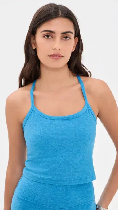 Beyond Yoga Spacedye Slim Racerback Cropped Tank Malibu Lagoon Heather L | Thumbnail 2