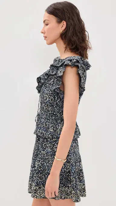 Ulla Johnson Celie Cotton Mini Dress Midnight Bloom 2 | Thumbnail 4