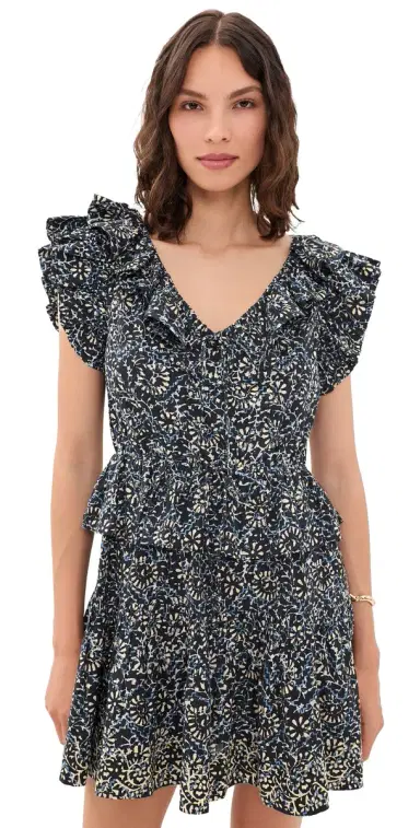 Ulla Johnson Celie Cotton Mini Dress Midnight Bloom 2 | Thumbnail 1