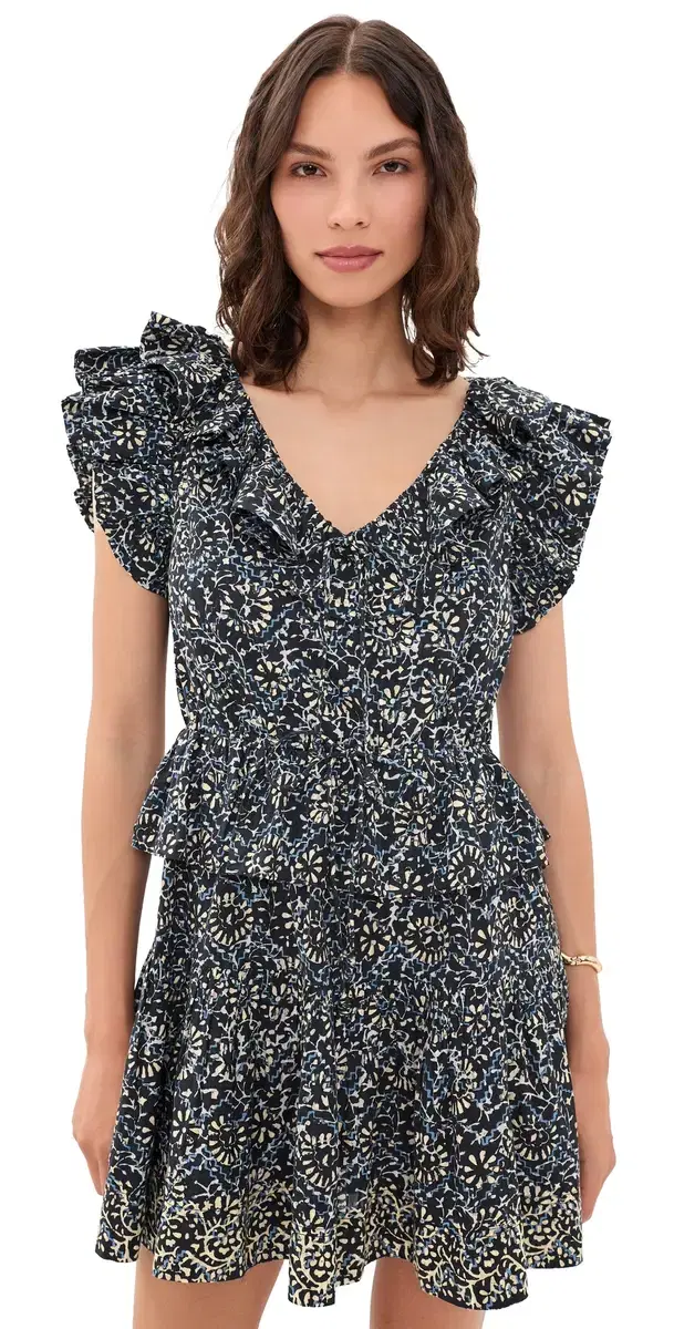 Ulla Johnson Celie Cotton Mini Dress Midnight Bloom