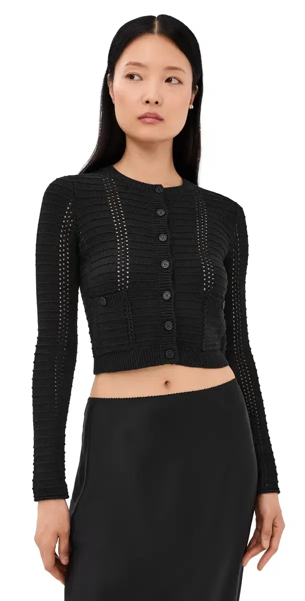 Sablyn Charlotte lim Crewneck Cardigan Black