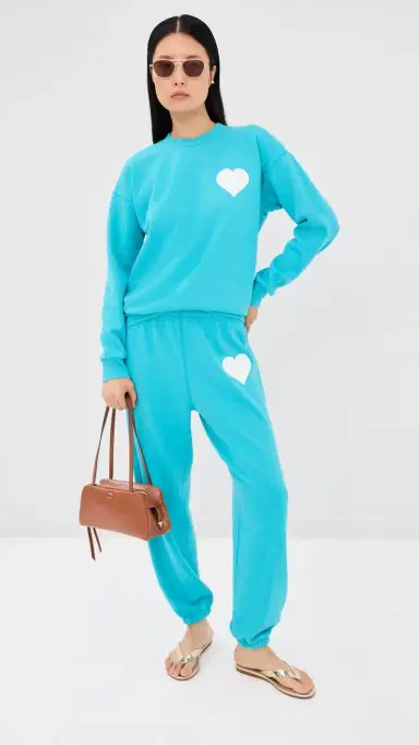 Sprwmn Heart Sweatshirt Aquamarine | Thumbnail 5 Sprwmn Heart Sweatshirt Aquamarine | Thumbnail 5