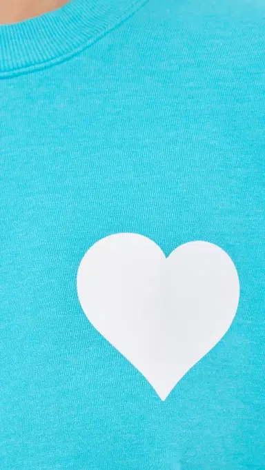 Sprwmn Heart Sweatshirt Aquamarine | Thumbnail 6 Sprwmn Heart Sweatshirt Aquamarine | Thumbnail 6
