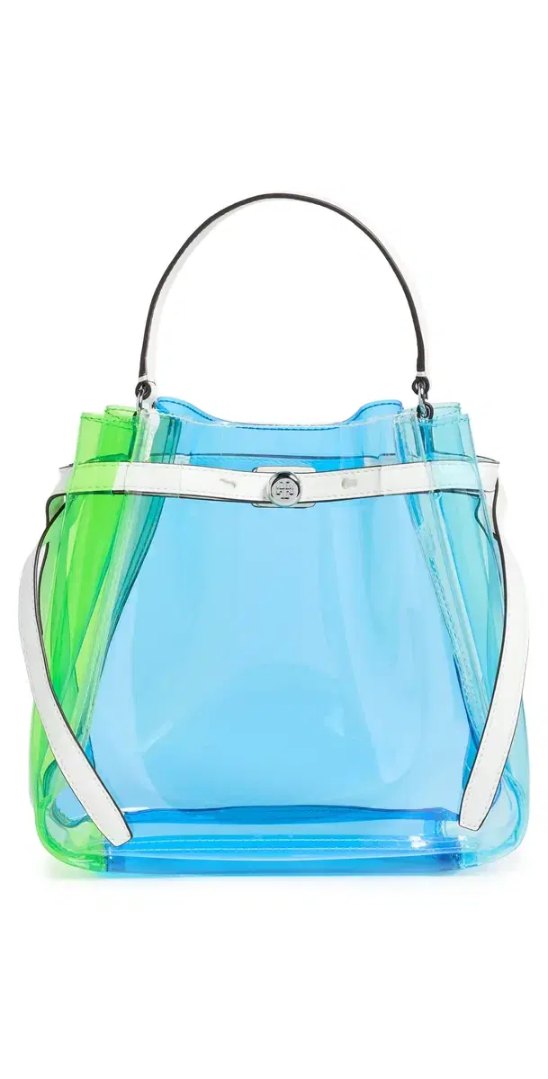 Tory Burch Romy Colorblock Jelly Bucket Bag Multi One Size