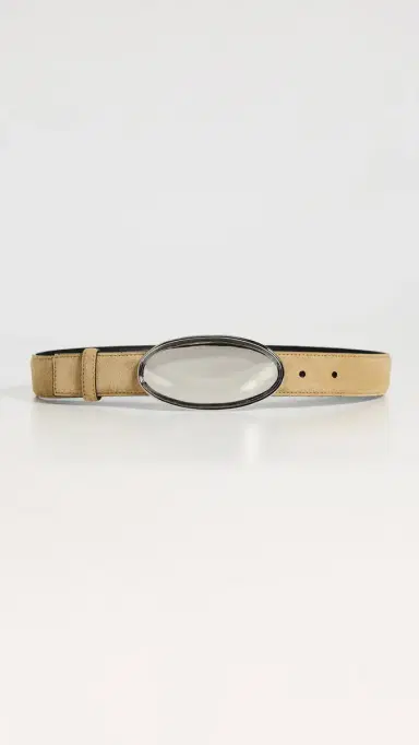 Altuzarra Oval Plaque Belt Tan | Thumbnail 2