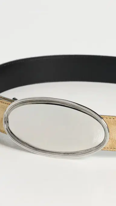 Altuzarra Oval Plaque Belt Tan | Thumbnail 5
