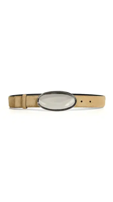 Altuzarra Oval Plaque Belt Tan | Thumbnail 6