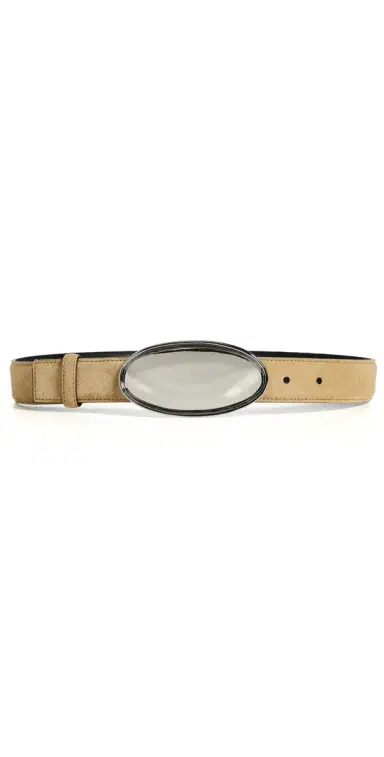 Altuzarra Oval Plaque Belt Tan | Thumbnail 1