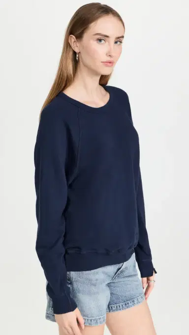 The Great. THE GREAT. The College Sweatshirt True Navy 3 | Thumbnail 4 The Great. THE GREAT. The College Sweatshirt True Navy 3 | Thumbnail 4