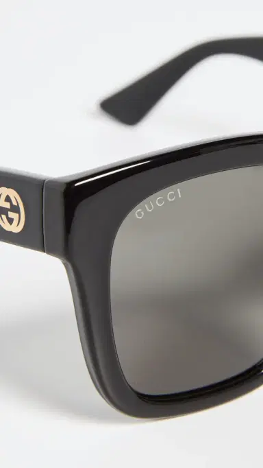 Gucci Minimal Sunglasses Black-Black-Smoke One Size | Thumbnail 6