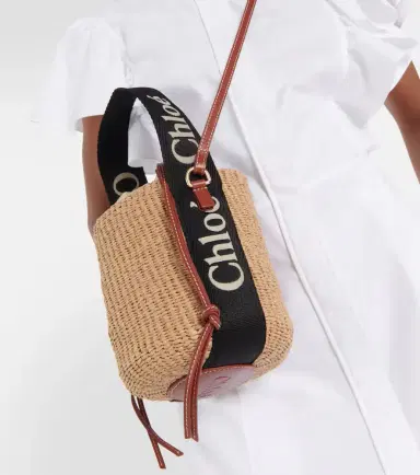 Chloé Chloé Woody Mini leather-trimmed bucket bag | Thumbnail 5 Chloé Chloé Woody Mini leather-trimmed bucket bag | Thumbnail 5