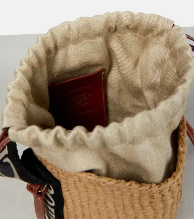Chloé Chloé Woody Mini leather-trimmed bucket bag | Thumbnail 6 Chloé Chloé Woody Mini leather-trimmed bucket bag | Thumbnail 6