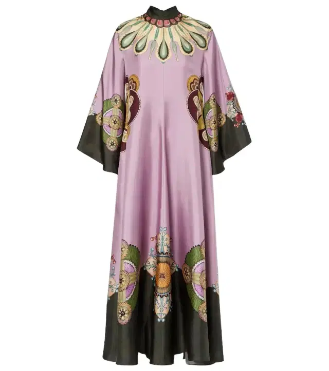 La DoubleJ Magnifico printed silk twill kaftan