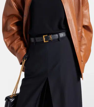 Saint Laurent Cassandre leather belt | Thumbnail 3