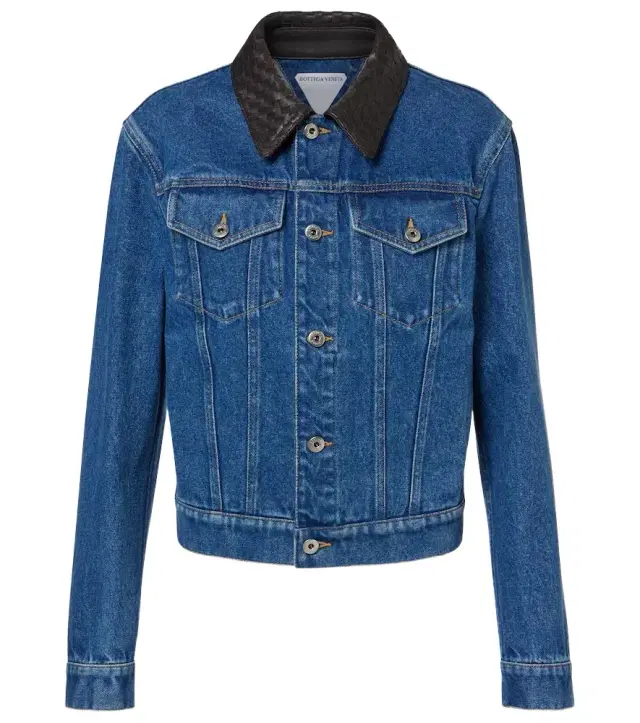 Intrecciato denim jacket