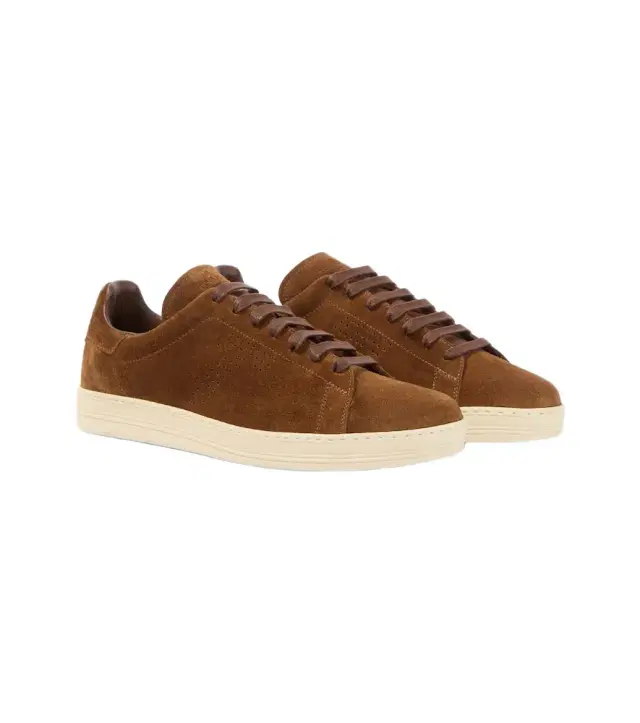 Tom Ford Warwick perforated suede sneakers