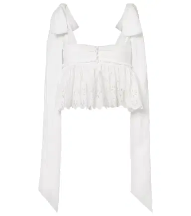 Chloe Chloé Broderie anglaise cotton top | Thumbnail 1 Chloe Chloé Broderie anglaise cotton top | Thumbnail 1