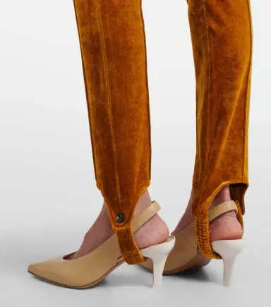 Chloe Chloé Velvet stirrup pants | Thumbnail 2 Chloe Chloé Velvet stirrup pants | Thumbnail 2