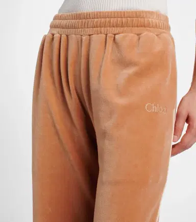 Chloé Chloé Cotton-blend velour sweatpants | Thumbnail 3